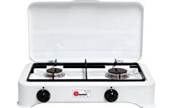 CF Parker 2-flammiger Gaskocher Mit Zündsicherung Weiß