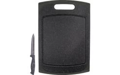 Steuber Schneidebrett Granit Design 29 X 20 Cm Inkl. Schälmesser 19 Cm