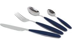 Gimex Edelstahlbesteck Set 16 Tlg. Navy Blue -Camping BBQ 327731 2538170
