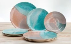 Flamefield Dunes And Sea Geschirr-Set 12 Tlg. -Camping BBQ 343398 2381231