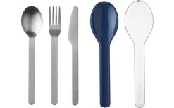 Mepal Ellipse Edelstahl Besteck Set Inkl. Schutzhülle 3-tlg. Nordic Denim -Camping BBQ 365597 2545432