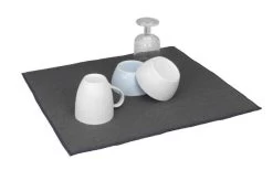 Wenko Mikrofaser Abtropfmatte Miko Grau -Camping BBQ 492272 3504779