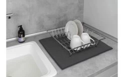 Wenko Mikrofaser Abtropfmatte Miko Grau -Camping BBQ 492443 3504803