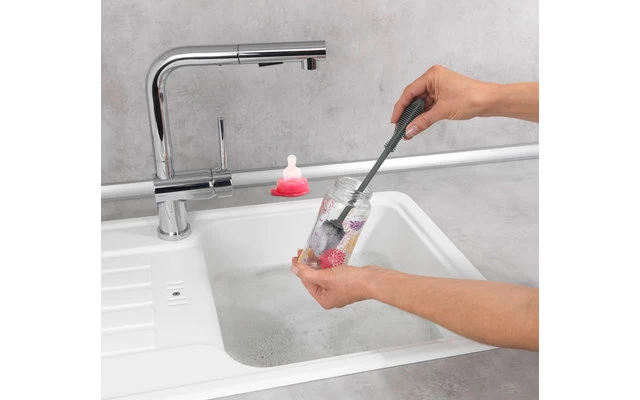 Wenko Silikon Spülbürste 25 Cm Grau 2 Wenko Silikon Spülbürste 25 Cm Grau – Bild 2