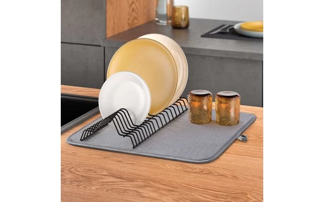 Metaltex Dry-Tex 2-in-1 Abtropfgestell Mit Microfasermatte Schwarz 6 Metaltex Dry-Tex 2-in-1 Abtropfgestell Mit Microfasermatte Schwarz – Bild 6