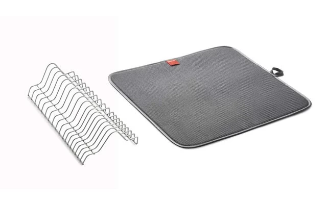 Metaltex Dry-Tex 2-in-1 Abtropfgestell Mit Microfasermatte Schwarz 2 Metaltex Dry-Tex 2-in-1 Abtropfgestell Mit Microfasermatte Schwarz – Bild 2