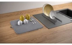 Metaltex Dry-Tex 2-in-1 Abtropfgestell Mit Microfasermatte Silber -Camping BBQ 497414 3367262