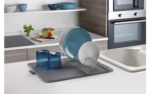 Metaltex Dry-Tex 2-in-1 Abtropfgestell Mit Microfasermatte Schwarz 3 Metaltex Dry-Tex 2-in-1 Abtropfgestell Mit Microfasermatte Schwarz – Bild 3