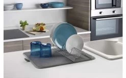 Metaltex Dry-Tex 2-in-1 Abtropfgestell Mit Microfasermatte Silber -Camping BBQ 497453 3367490