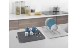 Metaltex Dry-Tex 2-in-1 Abtropfgestell Mit Microfasermatte Silber -Camping BBQ 497516 3367496