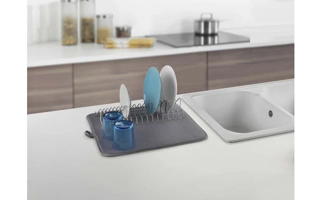 Metaltex Dry-Tex 2-in-1 Abtropfgestell Mit Microfasermatte Schwarz 5 Metaltex Dry-Tex 2-in-1 Abtropfgestell Mit Microfasermatte Schwarz – Bild 5