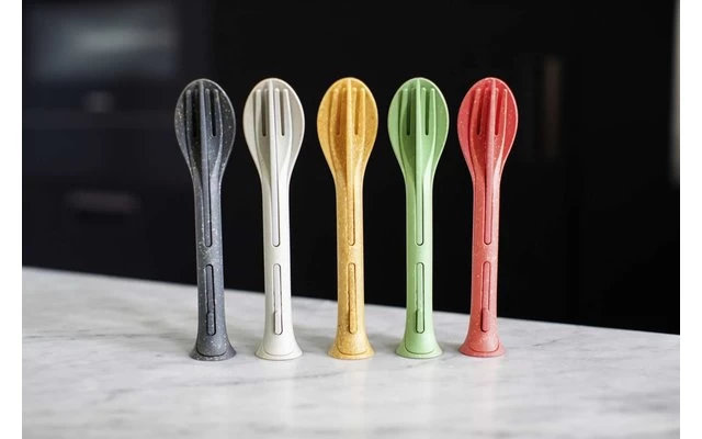 Koziol Klikk Pocket Besteck-Set 3-teilig Nature Ash Gray 3 Koziol Klikk Pocket Besteck-Set 3-teilig Nature Ash Gray – Bild 3