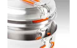 GSI Glacier Edelstahl Base Camper Kochset 6 Teilig Large -Camping BBQ 648942 4582095