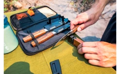 GSI Rakau Gourmet Messer Set Inklusive Schneidebrett Und Messerschärfer 7 Teilig -Camping BBQ 659277 4582197