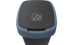 Rotho Twist Abfalleimer Mit Schwing- Und Klappdeckel 10 Liter Horizon Blau -Camping BBQ 689031 4830092 1