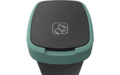 Rotho Twist Abfalleimer Mit Schwing- Und Klappdeckel 25 Liter Dunkelsilber -Camping BBQ 689040 4830122