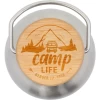 Camplife Edelstahlflasche Mit Bambusdeckel 350 Ml