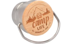 Camplife Edelstahlflasche Mit Bambusdeckel 350 Ml -Camping BBQ 823796 5322374